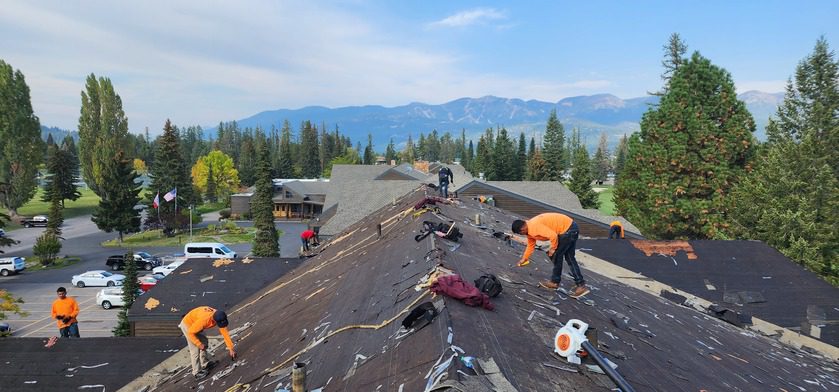 A roof replacement in kalispell