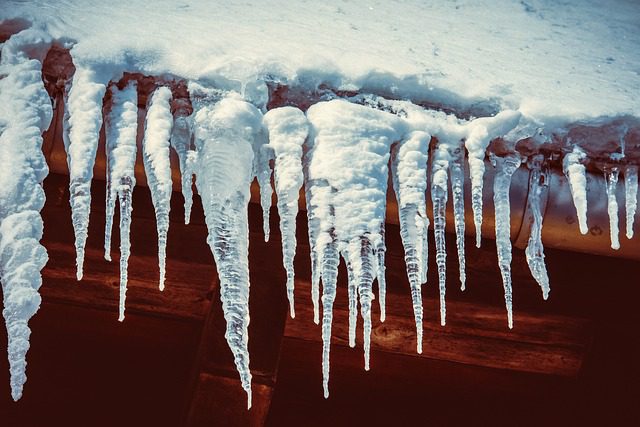 Icicles on a roof