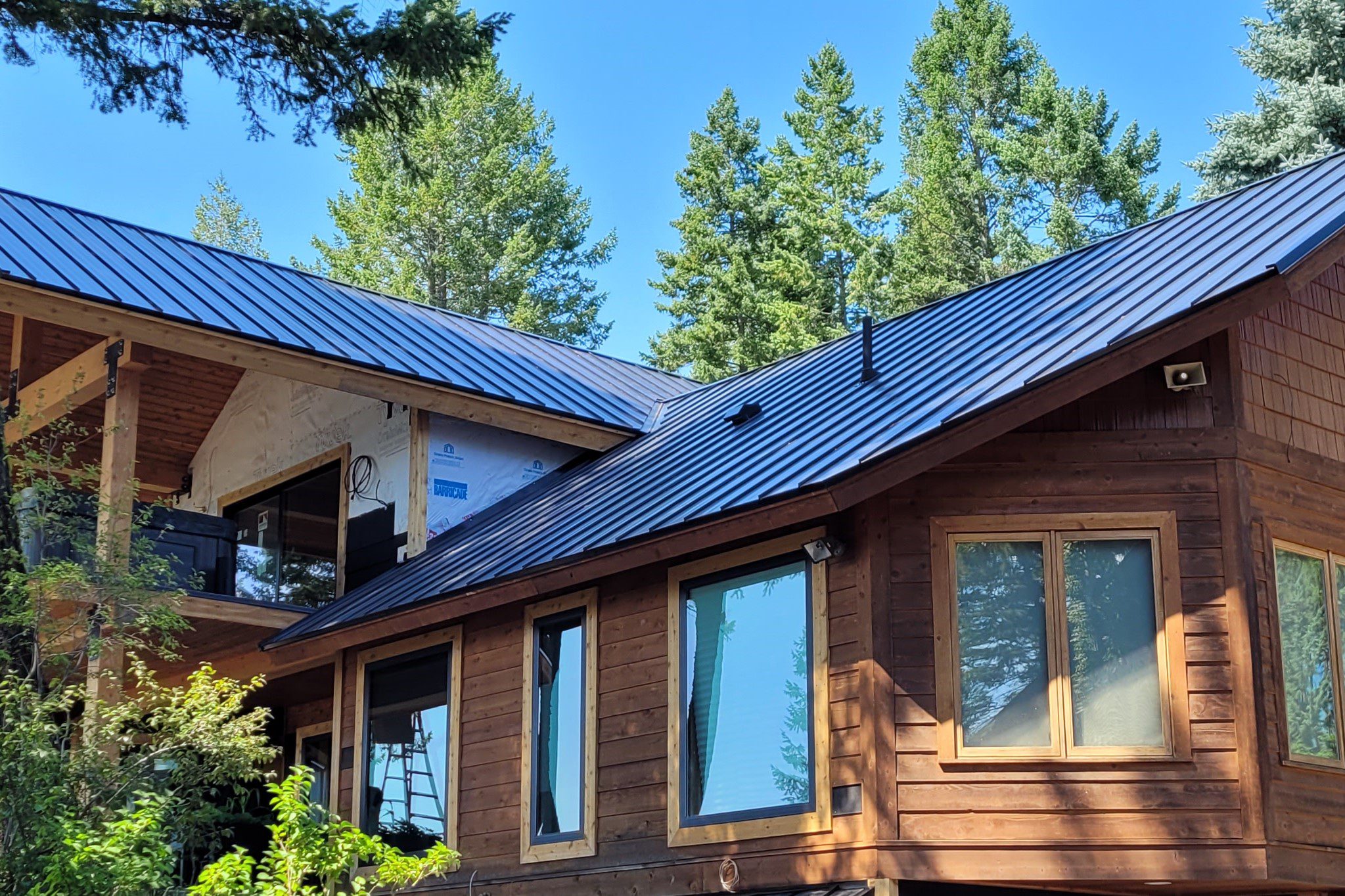 newly installed metal roof