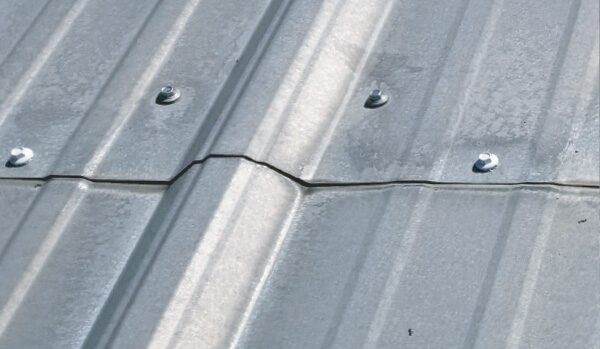 metal roof Surface that has been prepped and cleaned.